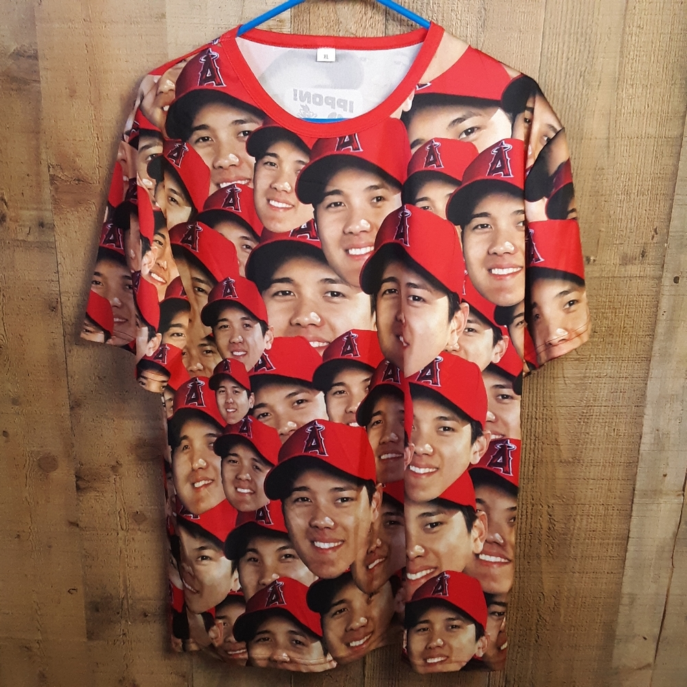 Los Angeles Angels Shohei Ohtani All-Over Print SGA Polyester XL Shirt